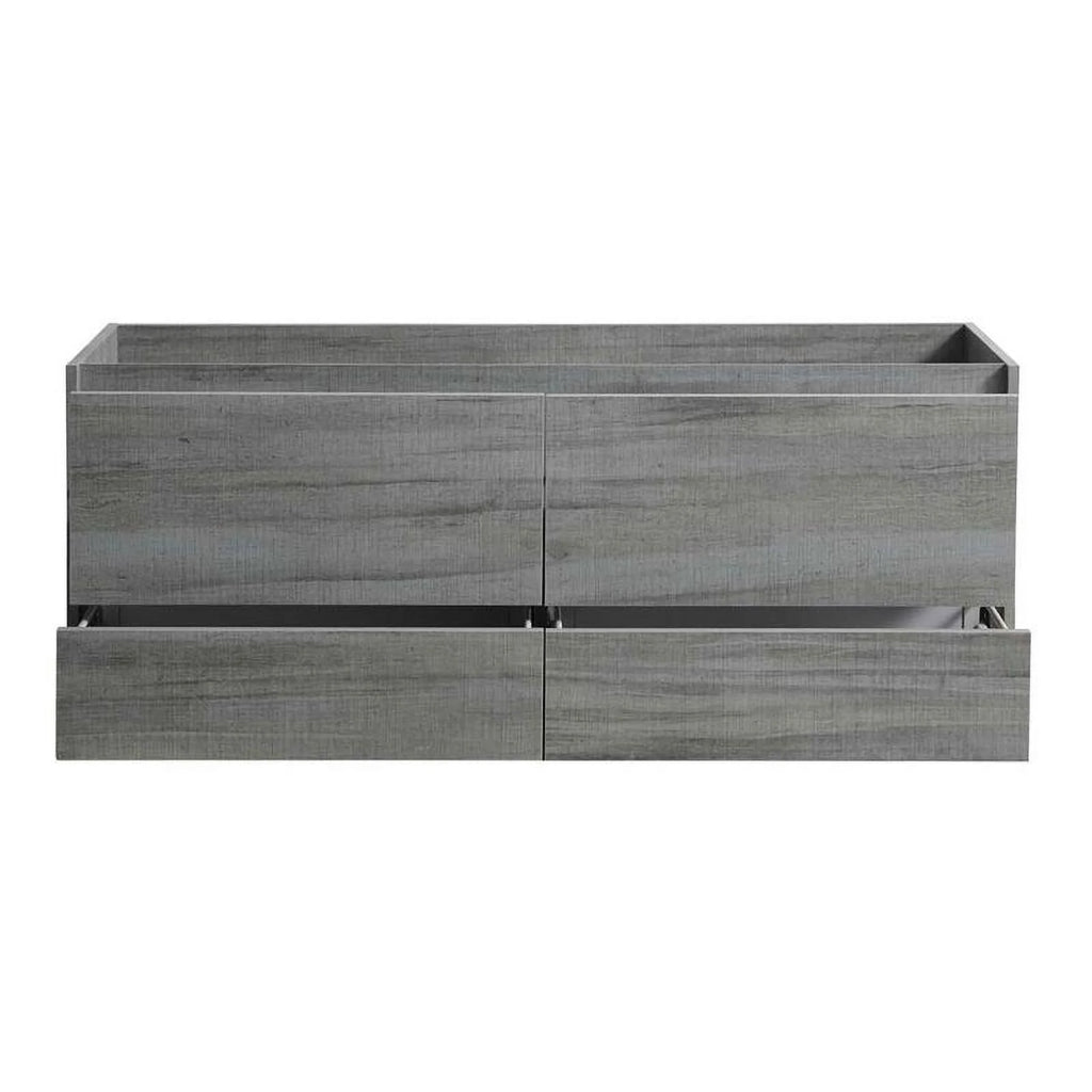 60" Ocean Gray Wood Bathroom Cabinet W486