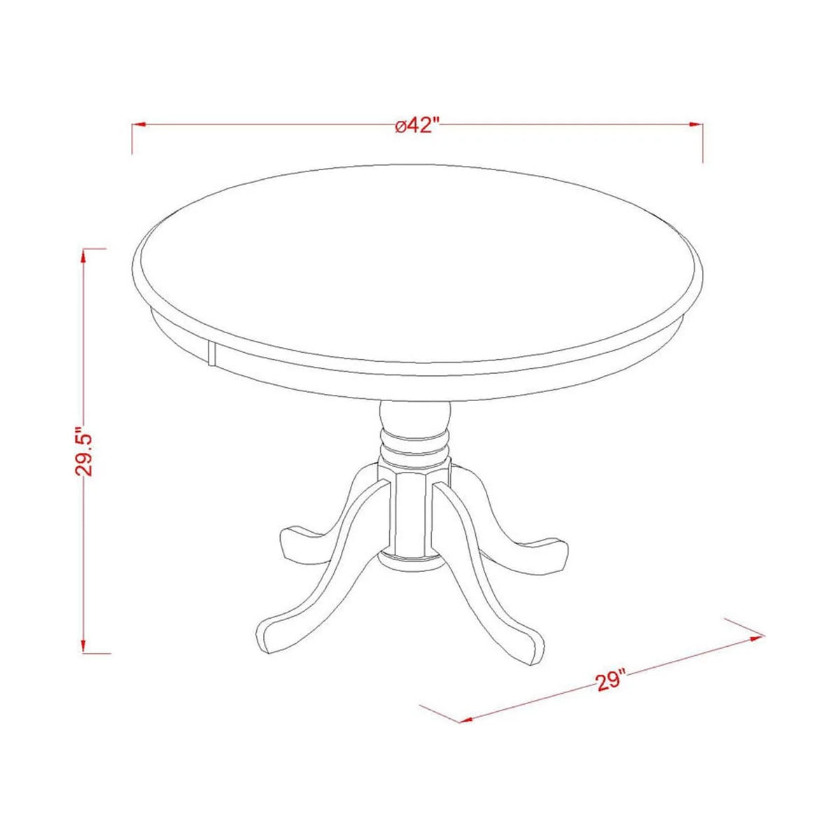 5 Piece Wood Dining Set N16287