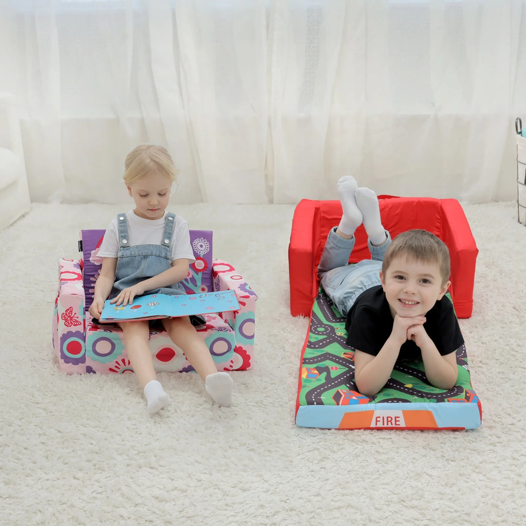 Kids Sofa Bed Upholstered Flipout Recliner B15417
