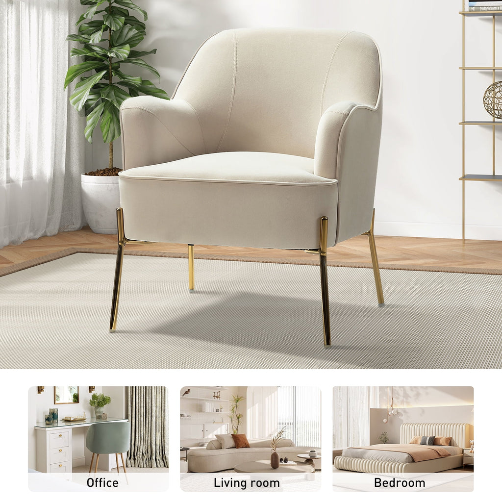 Pink Velvet Upholstered Accent Chair K78322
