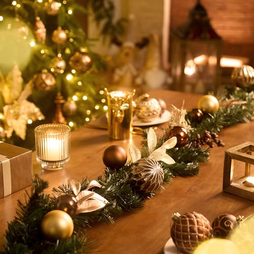 9 Ft Pre-Lit Christmas Garland with Lights W653