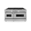 60 in. Gas Burner Electric Oven Stainless Brass Burner Set P392
