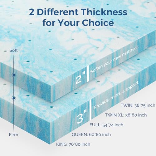 3 Inch Gel Memory Foam Mattress Topper Full A53121