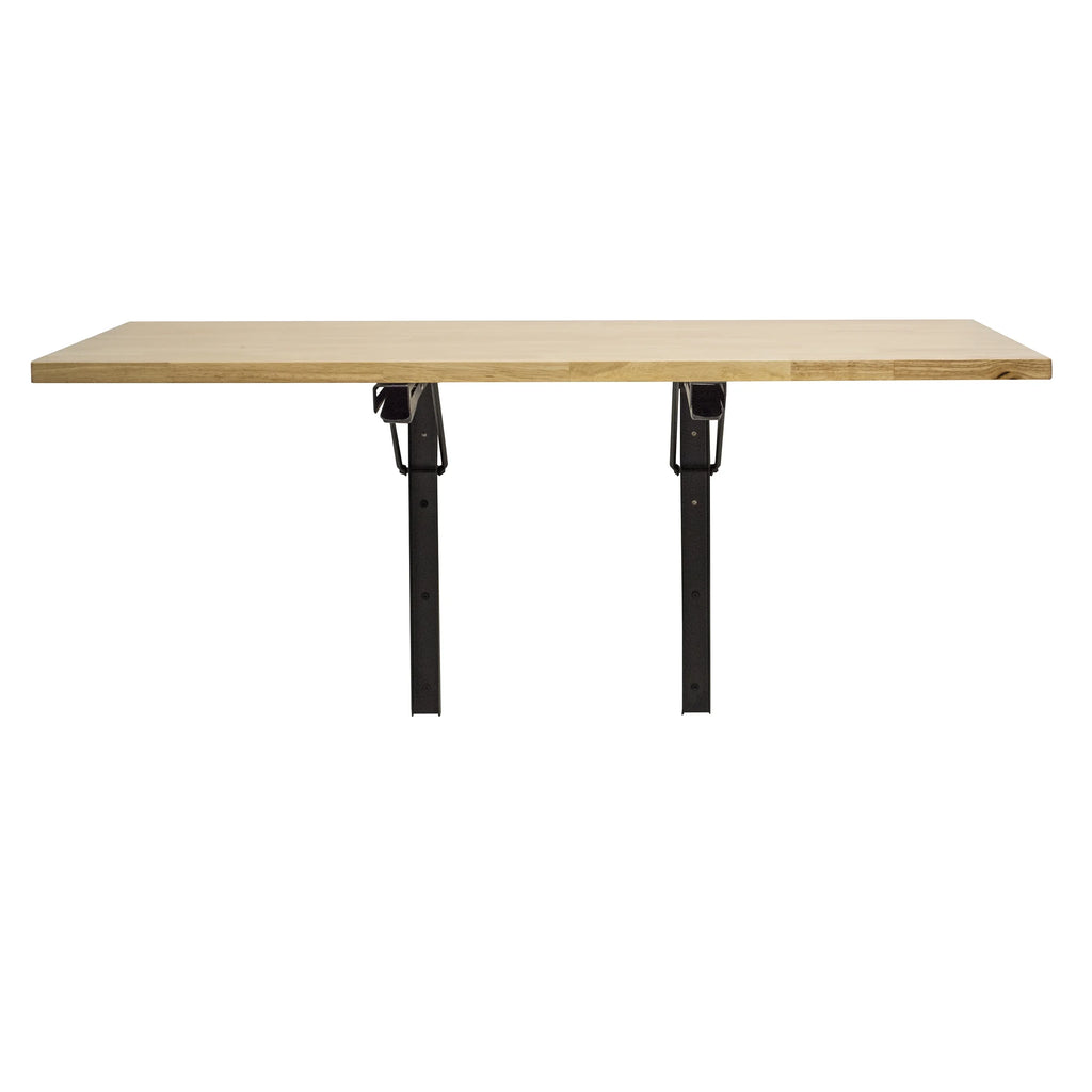 Wall Mounted Folding Steel Hardwood Workbench W789