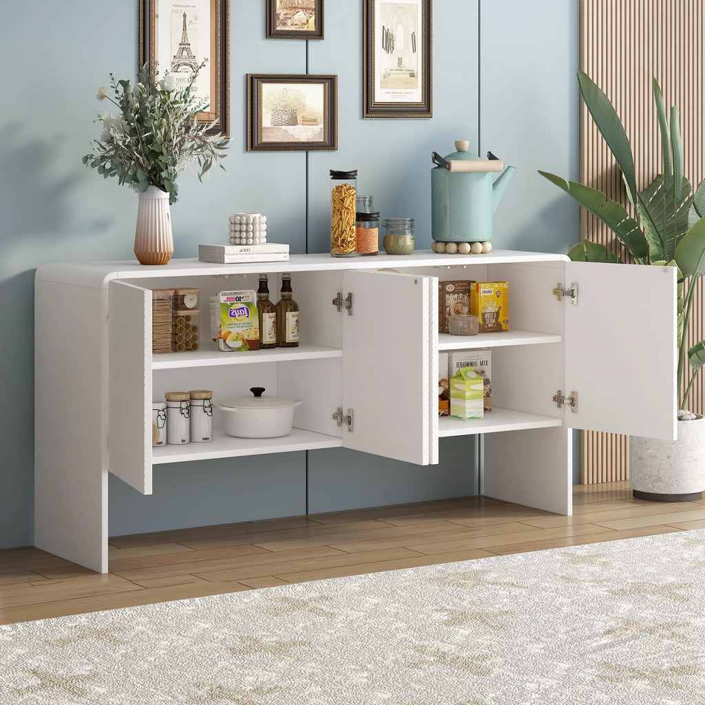 60" Wooden Sideboard with 4 Doors Z324