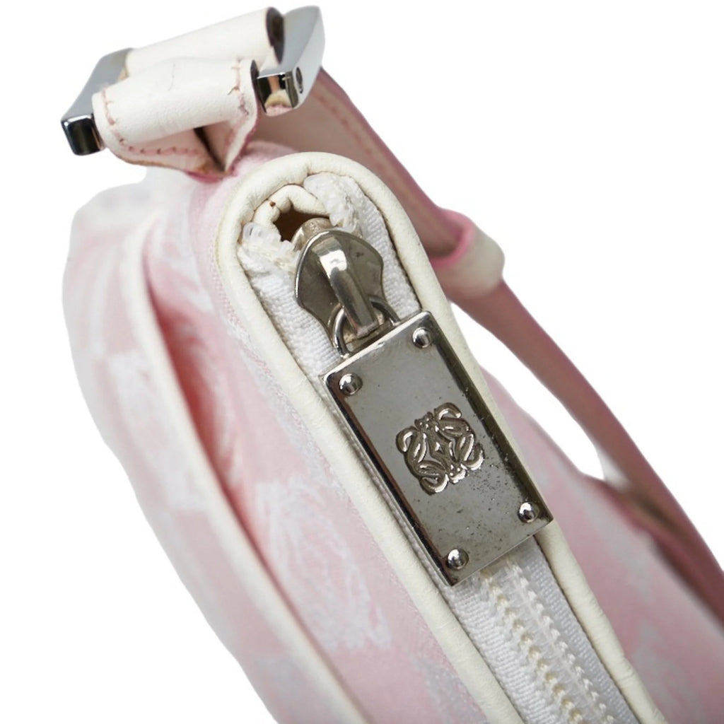 Pre-Owned Pink White Canvas Leather Shoulder Bag M118981