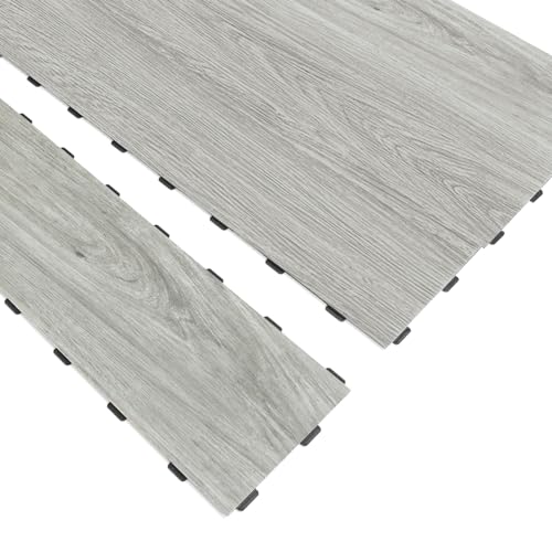 Interlocking Luxury Vinyl Flooring Tile 36 x 6 Inch 18-Pack S823