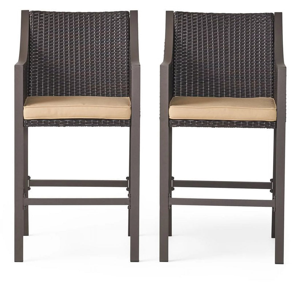 Multi Brown Bar Stool Set of 2 Q497928