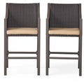 Multi Brown Bar Stool Set of 2 Q497928