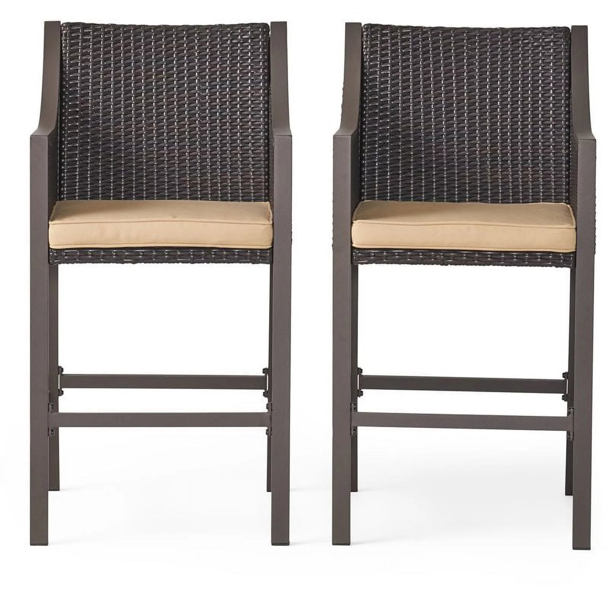 Multi Brown Bar Stool Set of 2 Q497928