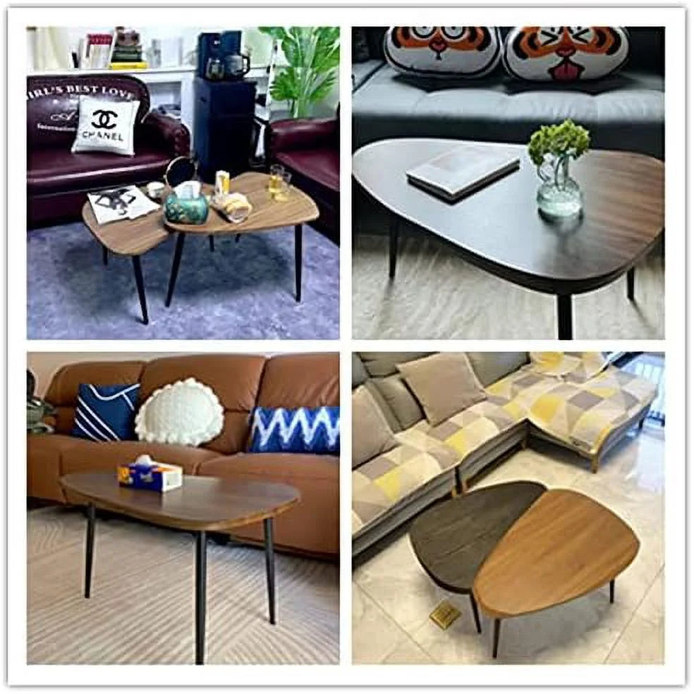 Scandinavian Wood Coffee Table Set of 2 D55322