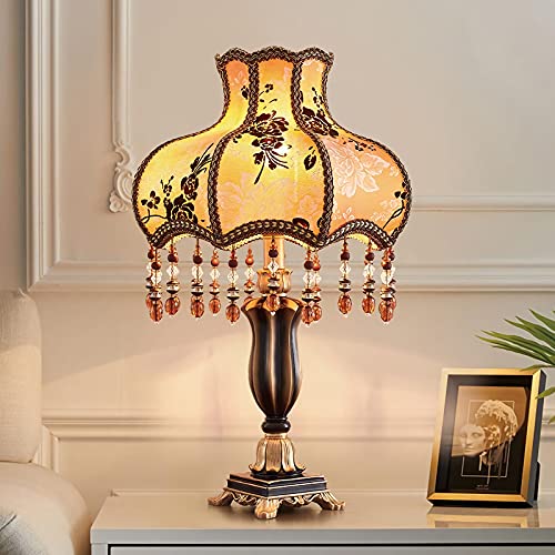 Brown Handmade Fabric Shade Table Lamp A33694