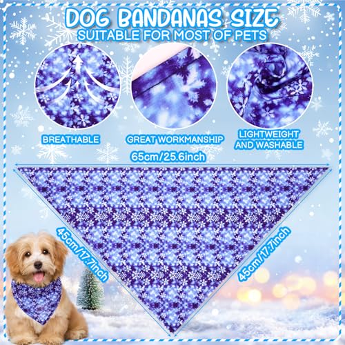 60 Pieces Winter Dog Bandanas Bow Ties Adjustable Pet Scarf N53546