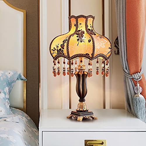 Brown Handmade Fabric Shade Table Lamp A33694