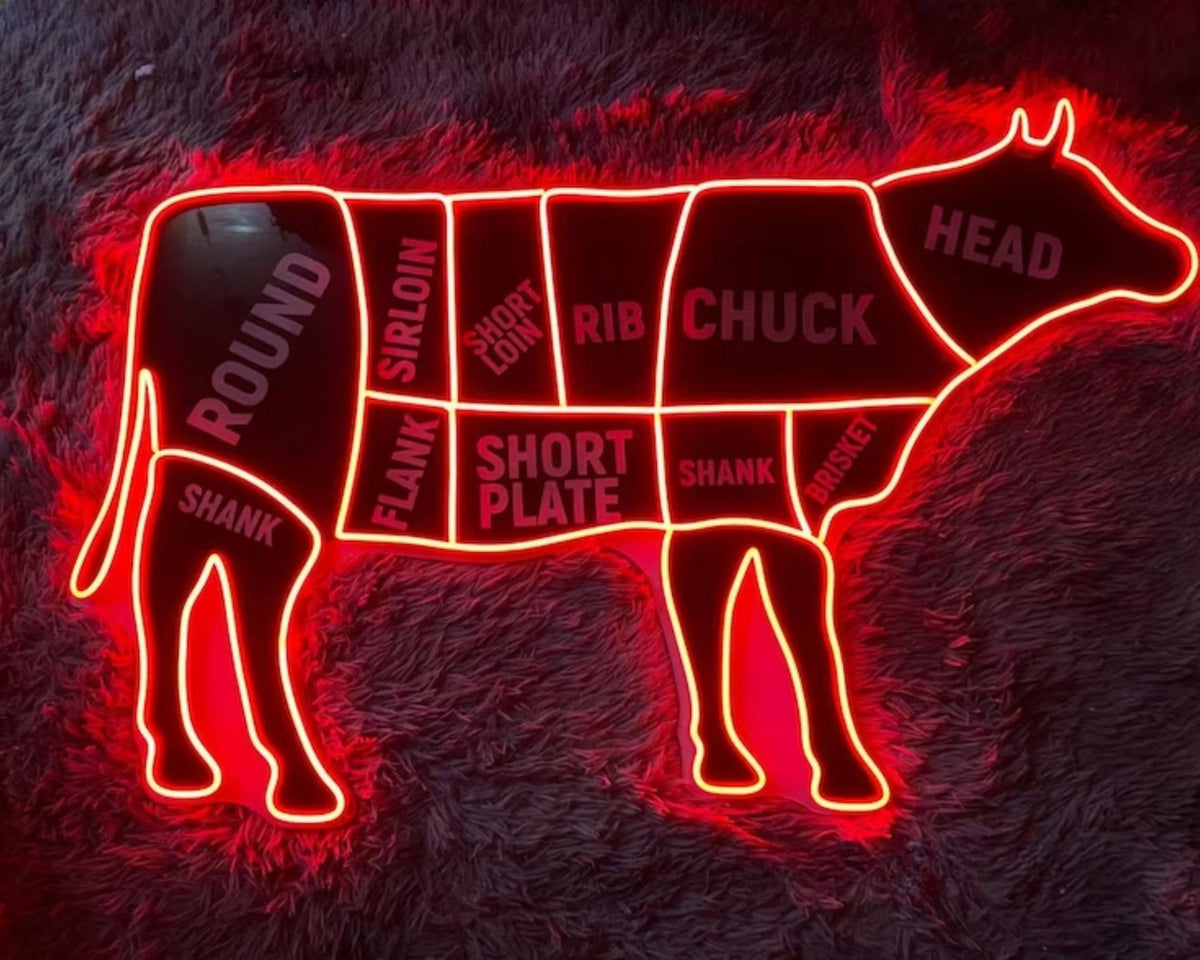 Beef Butcher Neon Sign W48696