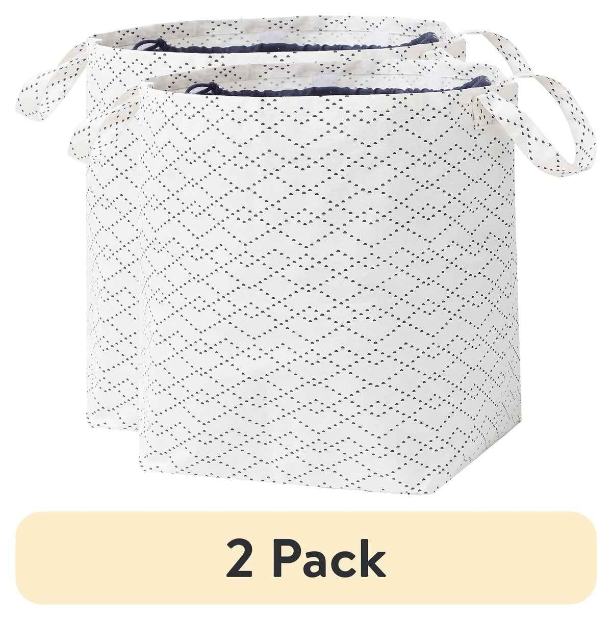 2 Pack White Black Drawstring Laundry Tote R7081