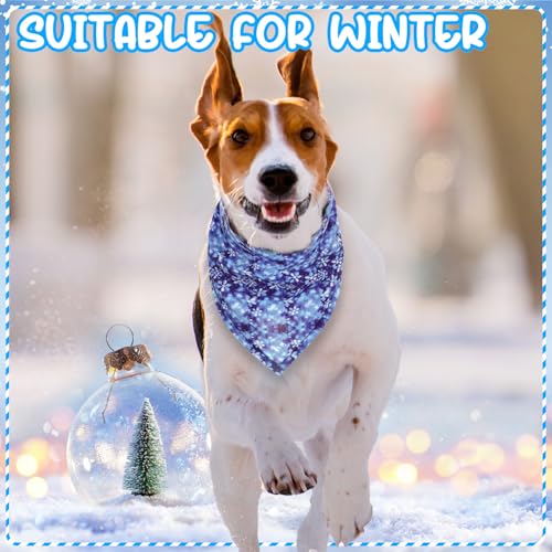 60 Pieces Winter Dog Bandanas Bow Ties Adjustable Pet Scarf N53546