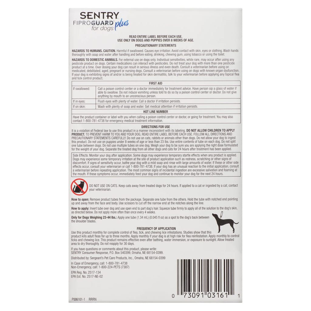 Dog Flea & Tick Topical 3 Monthly Treatments 3 Count S120839