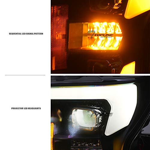 Compatible With 2018-2020 Ford F150 Black Full LED Projector Headlights P66226