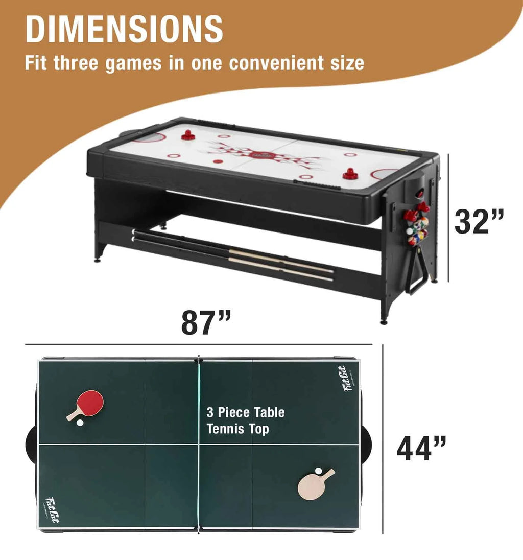 7' Pool Air Hockey Table Tennis Table E2621