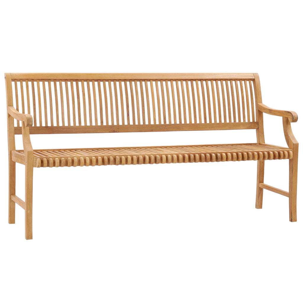 Teak Wood Outdoor Bench with Arms K628