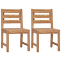 2 pcs Solid Teak Wood Patio Chairs O866