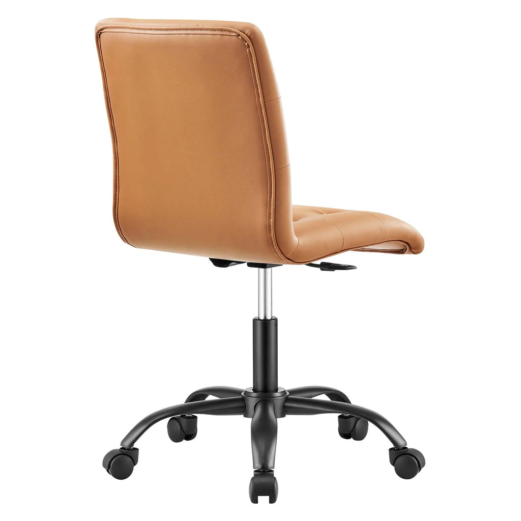 Black Tan Armless Office Chair C941159