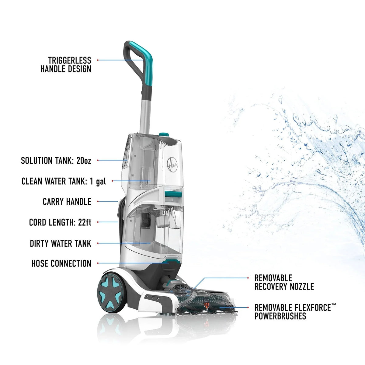 Upright Carpet Cleaner Washer Scrubber & Shampooer W2359