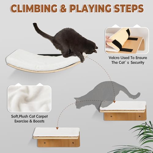 Cat Wall Shelves with Hammock and Perch J282