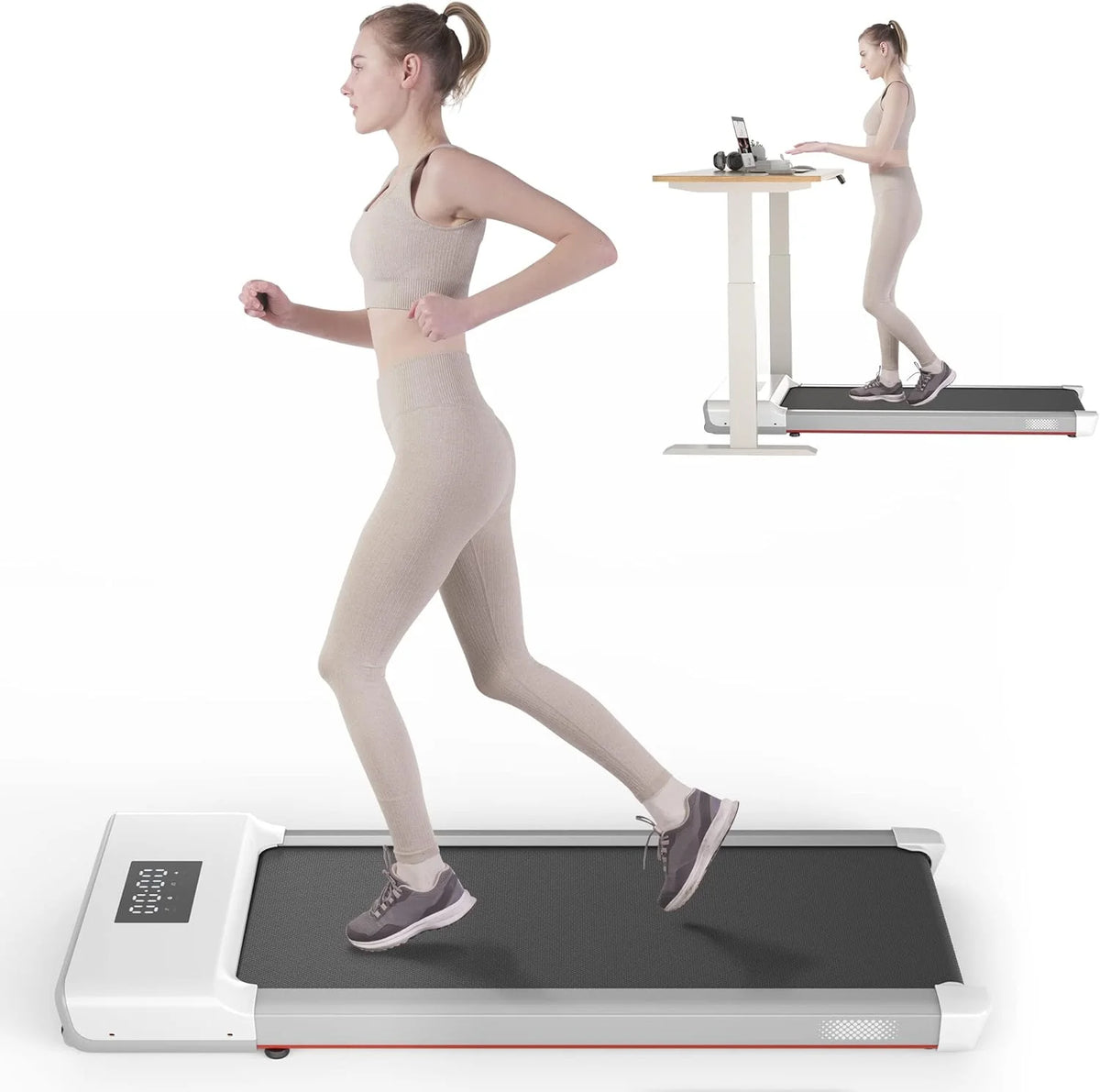 300lb Portable Under Desk Treadmill with Remote Control Z912