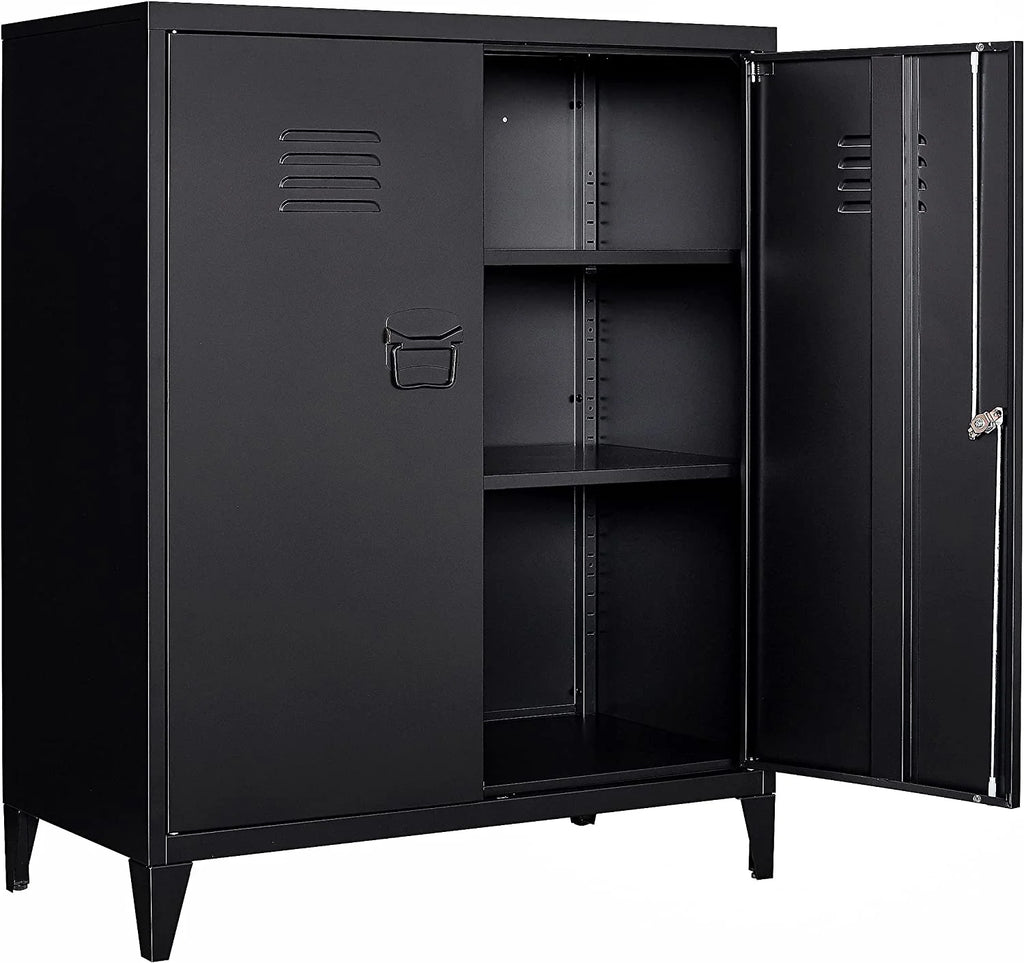 40" Metal Cabinet with Doors and Shelves B49320