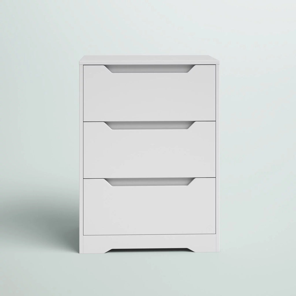 White 3 Drawer Dresser X95903
