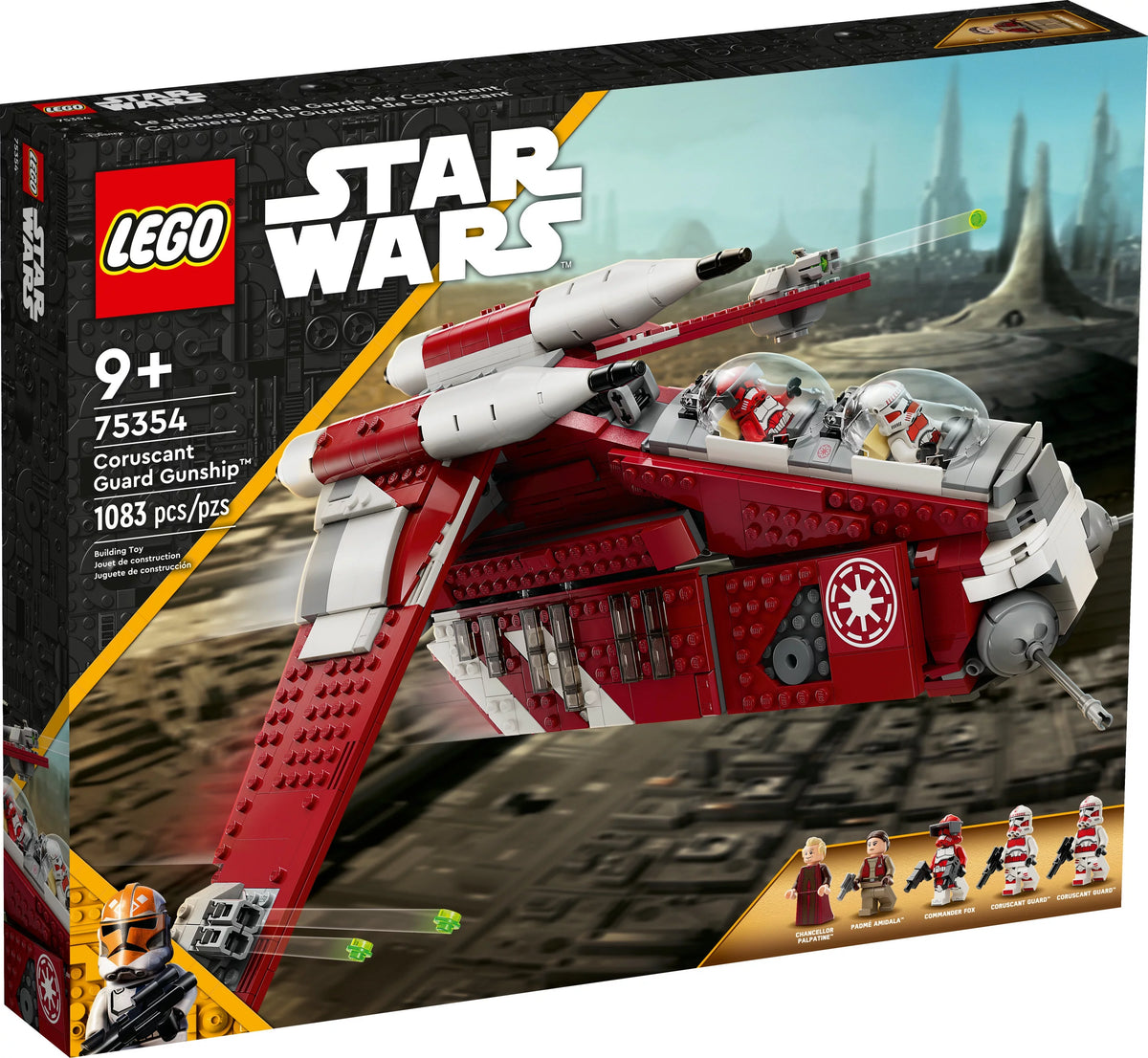 Buildable Star Wars Toy with 3 Clone Trooper Minifigures M72906