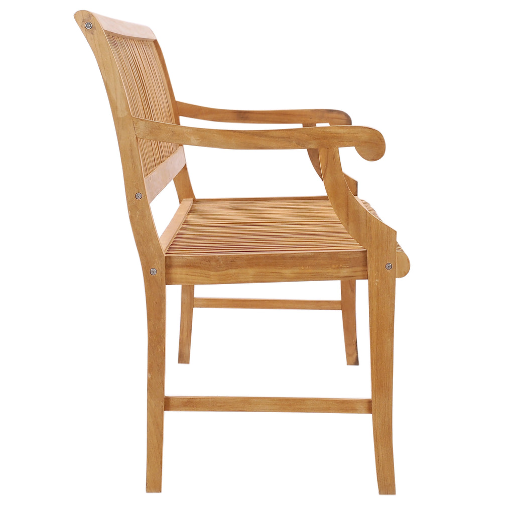 Teak Wood Outdoor Bench with Arms K628
