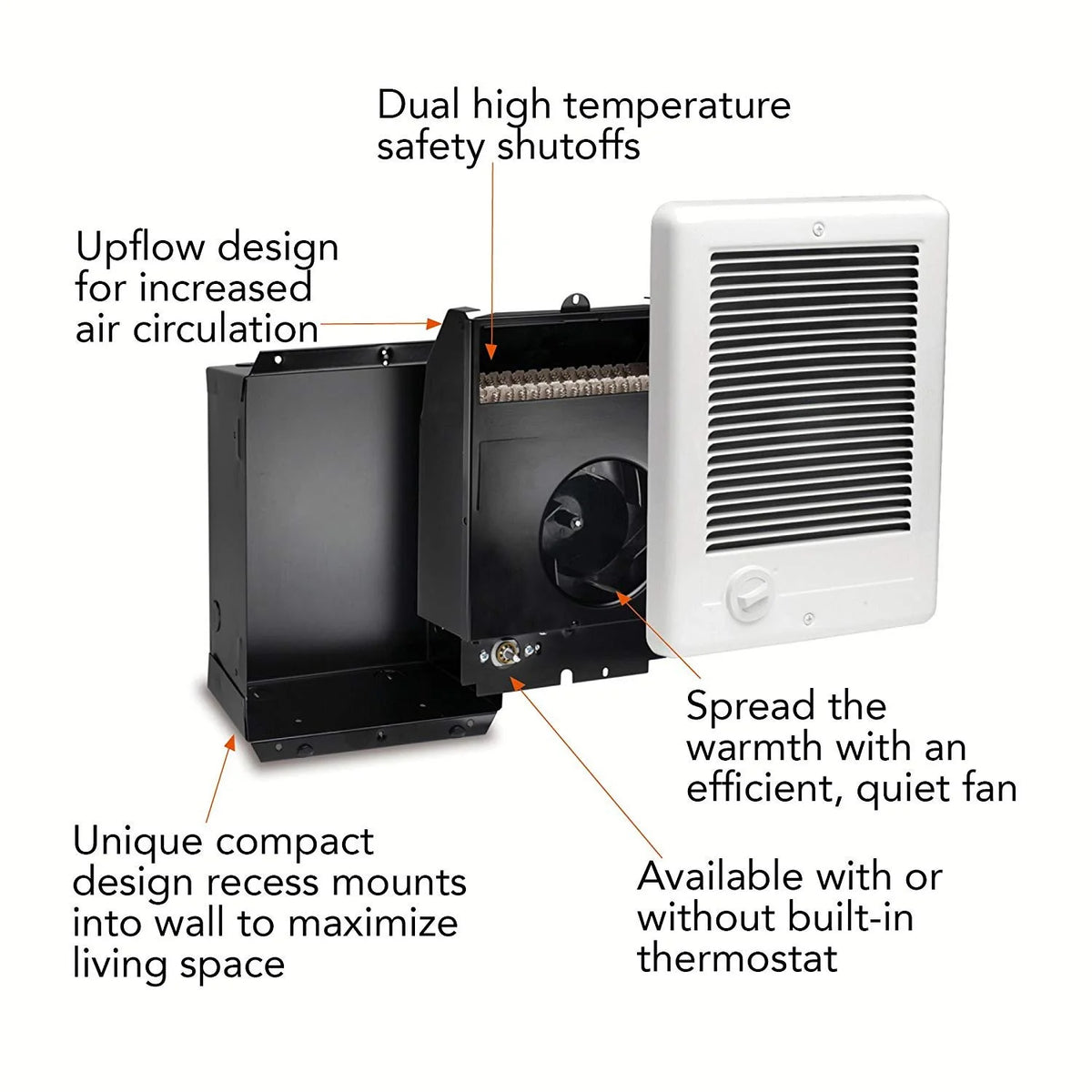 White 120V 1000W Wall Heater H46943