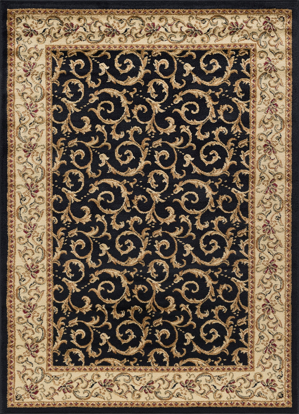 Black 8x10 Transitional Area Rug P143