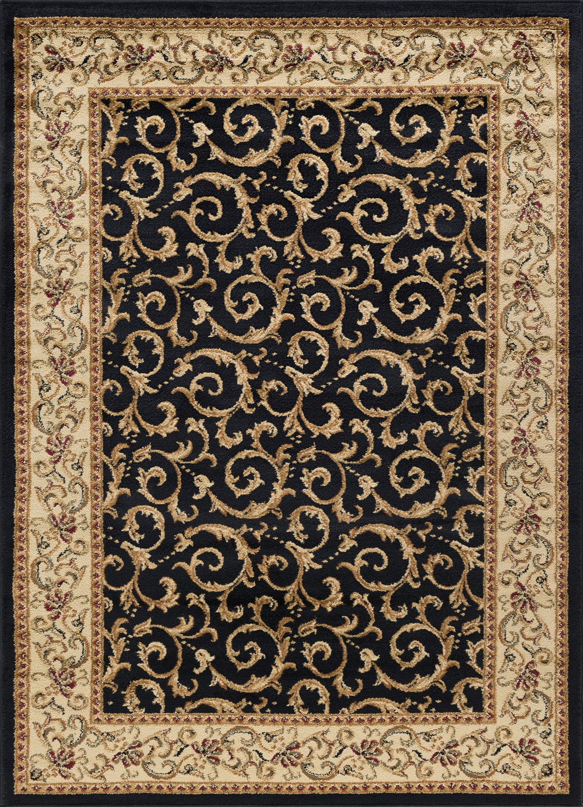 Black 8x10 Transitional Area Rug P143