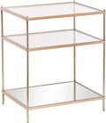 Mirrored 3-Tier Side Table Y5365