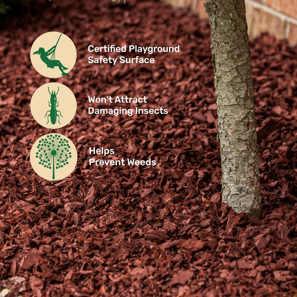 Red Rubber Mulch 75 cu ft W864