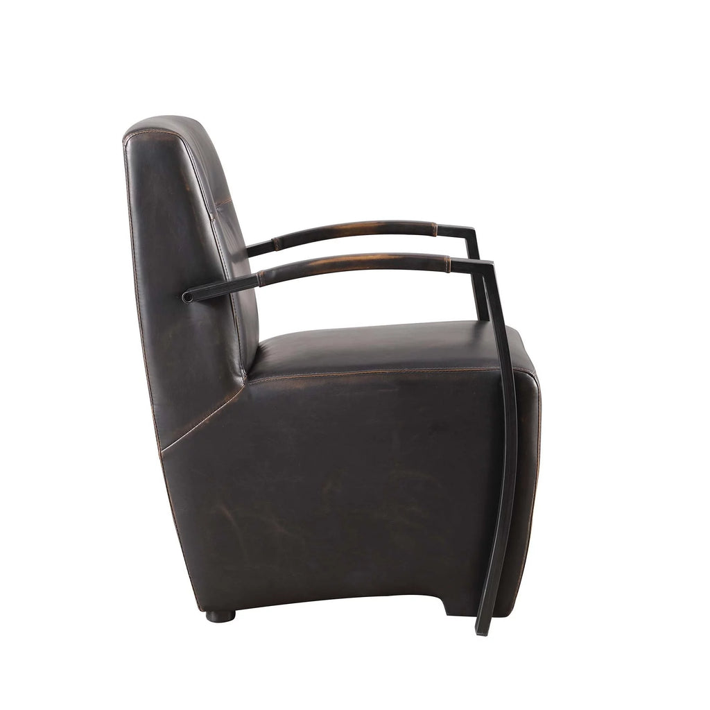 Brown and Grey Accent Chair J135