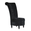 Black Tufted High Back Velvet Accent Chair P76402