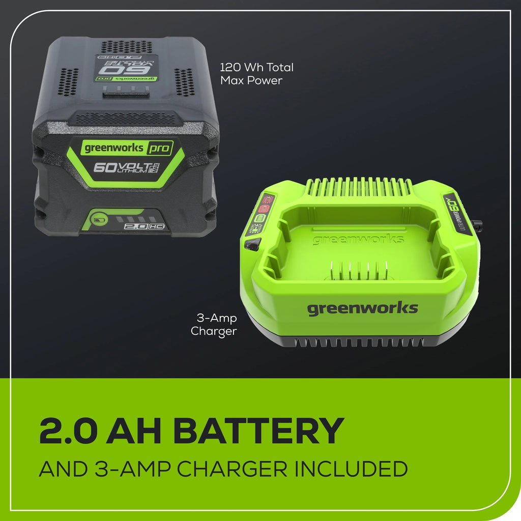 60V 26 Hedge Trimmer with 2.0 Ah Battery & 3 Amp Charger X319