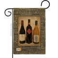13 x 18.5 in. 3 Wine Bottles Burlap Double Sided Garden Flag Z147