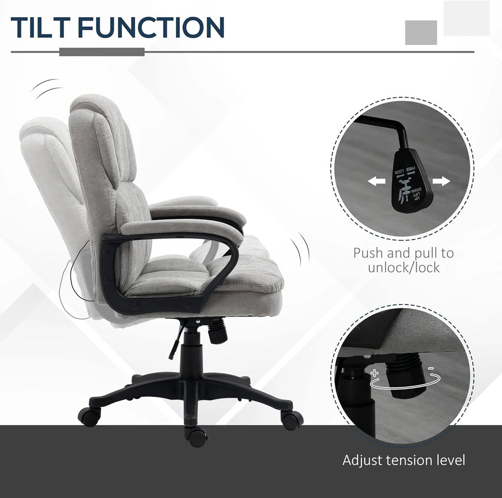 Gray Massage Office Chair with USB Power D84532