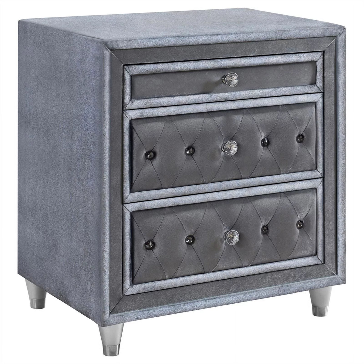 Velvet Upholstered California King Bedroom Set T27157