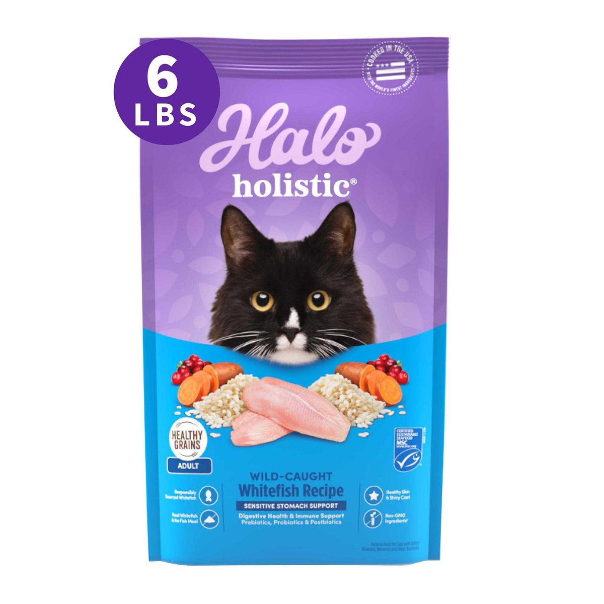 Seafood Sensitive Stomach Dry Cat Food V8999