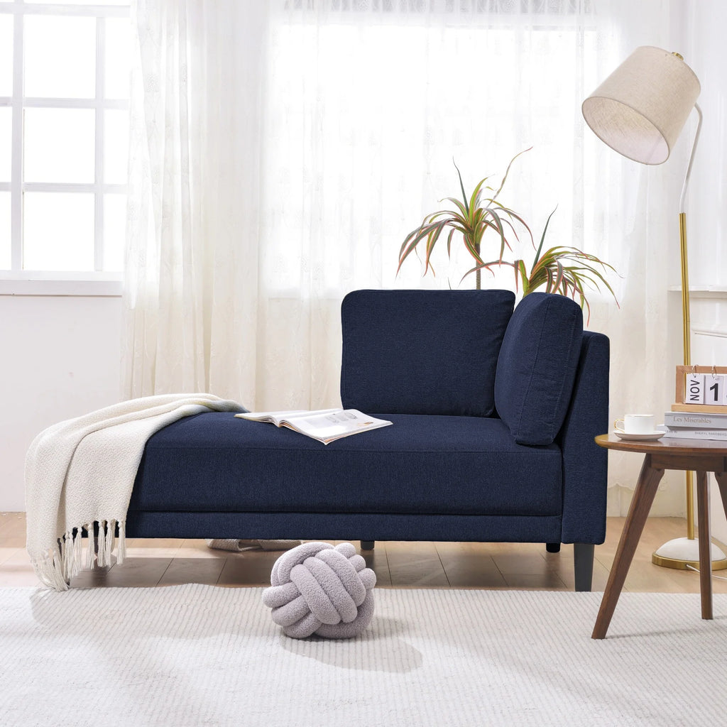 Grey Upholstered Corner Lounge Chair U817