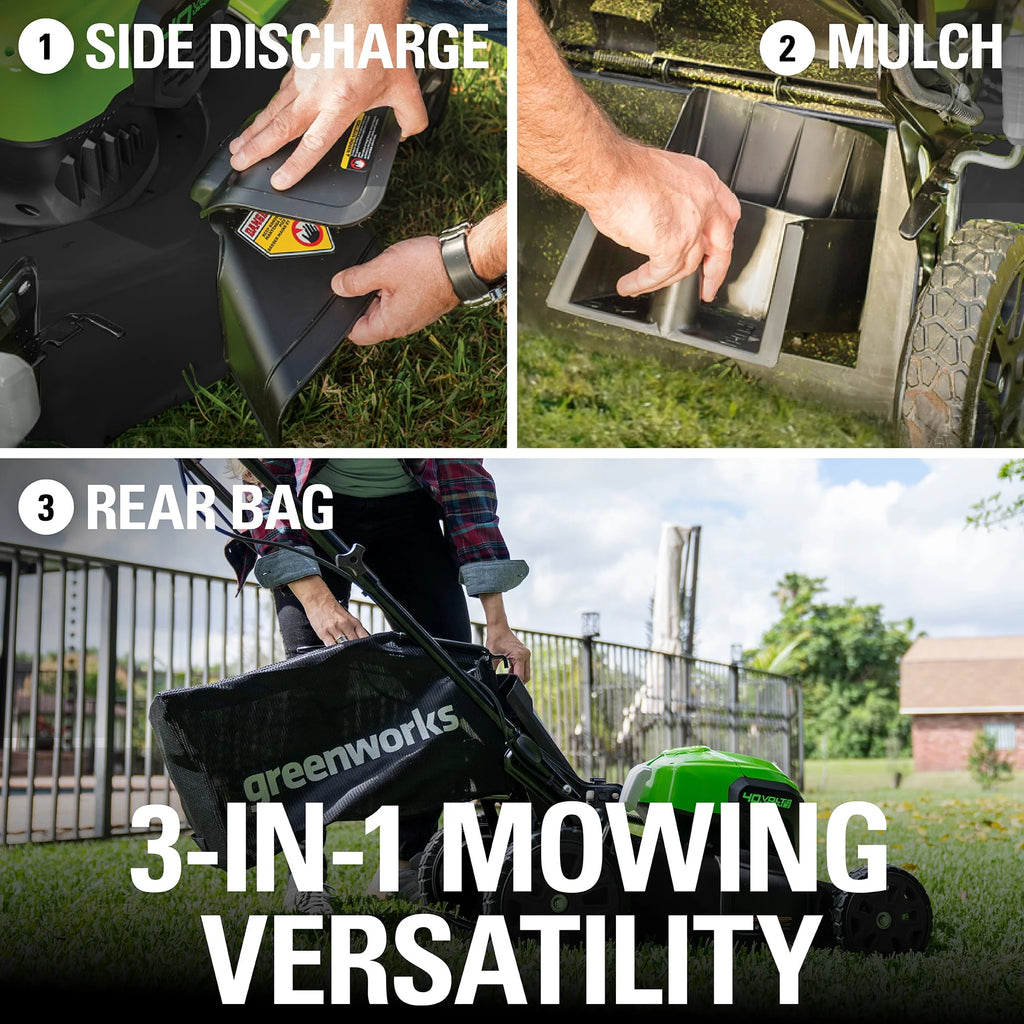 40V 20 Brushless Push Lawn Mower with 4.0 Ah Battery & Quick Charger A684213