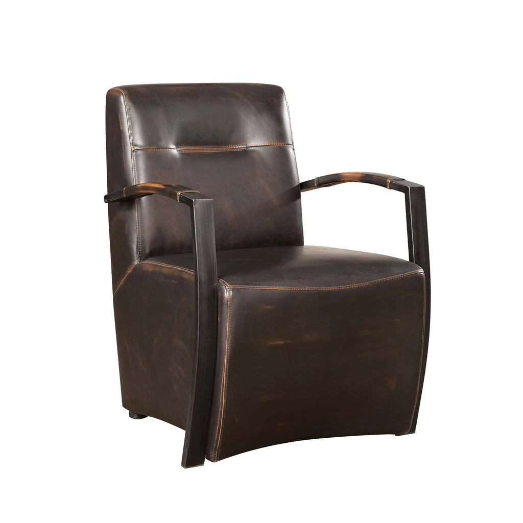 Brown and Grey Accent Chair J135