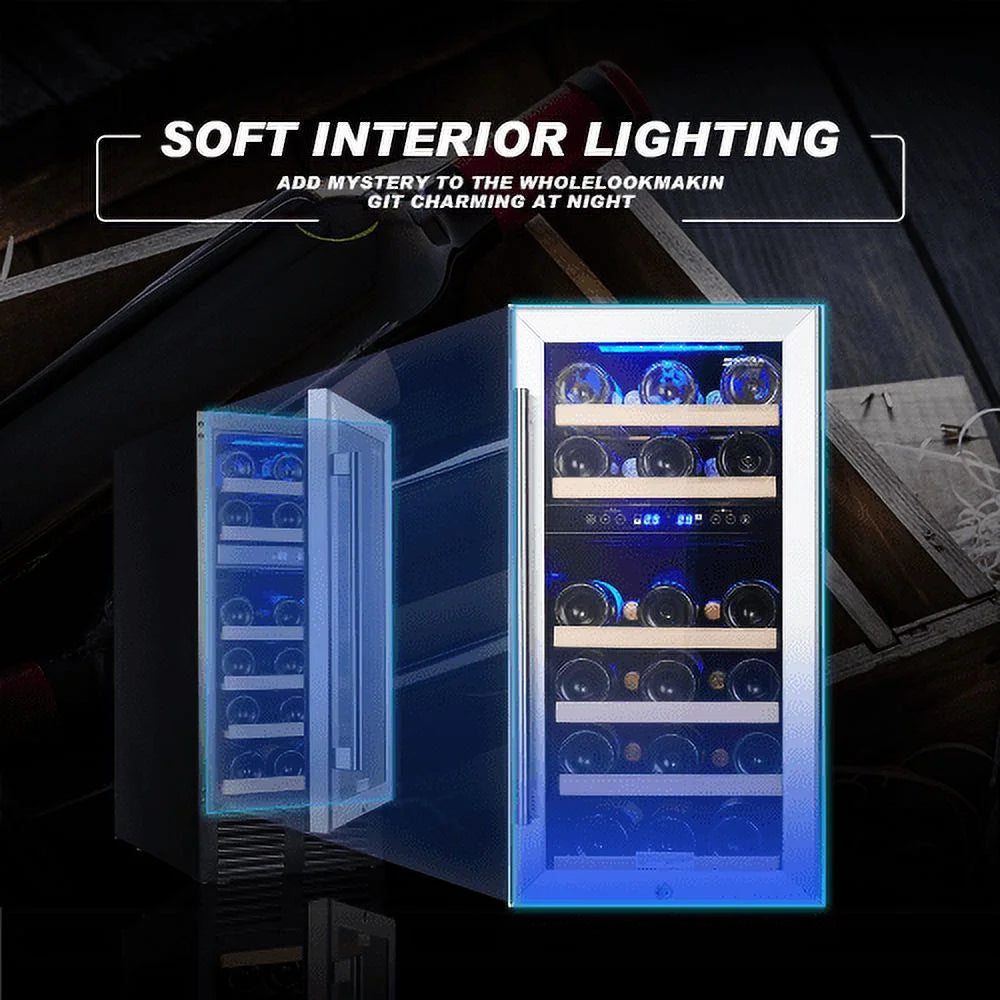 15 Bottle Dual Zone Stainless Steel Wine Cooler I444056